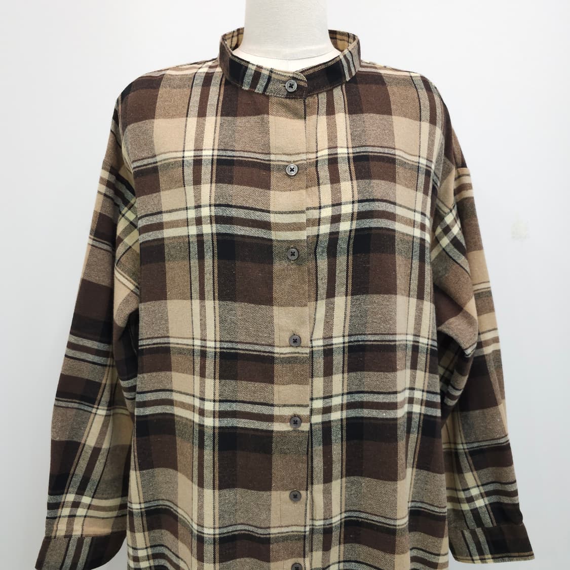 Marilyn 
체크 패턴 롱셔츠 원피스 빅사이즈 상품이미지2