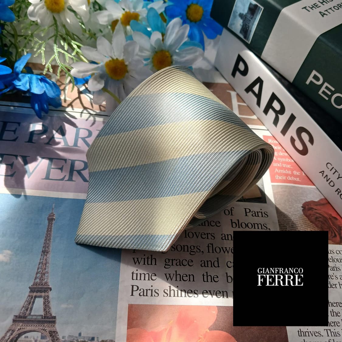 지안프랑코 페레 실크 블루 스트라이프 넥타이 9cm B등급 E910
 상품이미지2