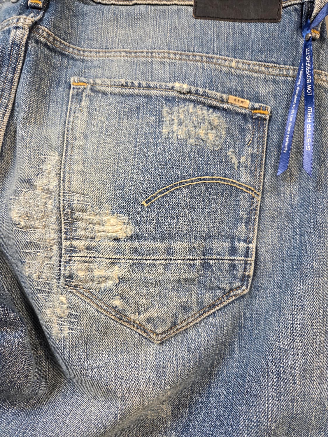 G-Star ARC 3D데님 청바지 데미지 워싱진(W26/L32) 상품이미지6
