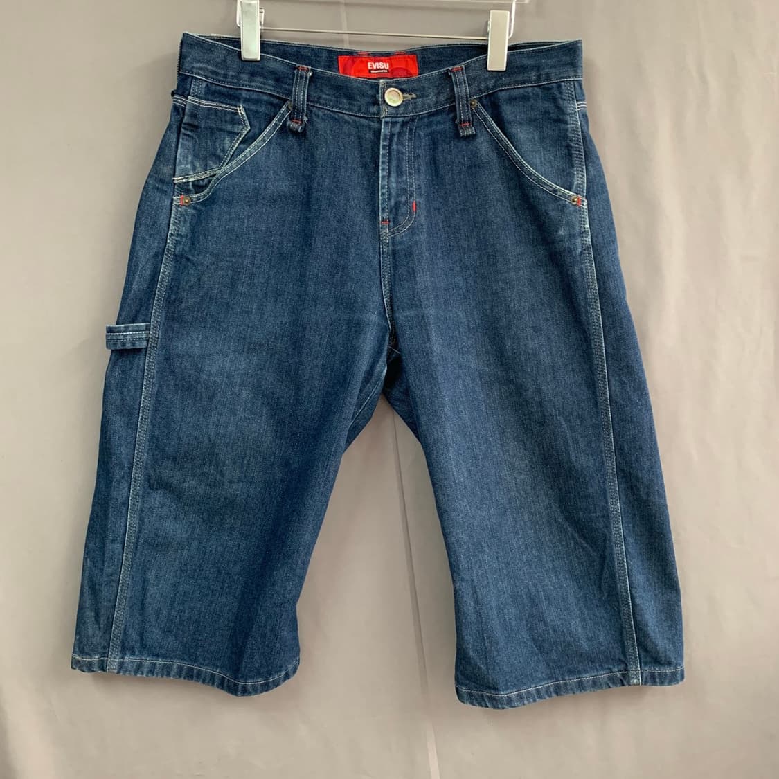 32인치 EVISU 에비수 카펜터 버뮤다 데님 쇼츠 청반바지 상품이미지1