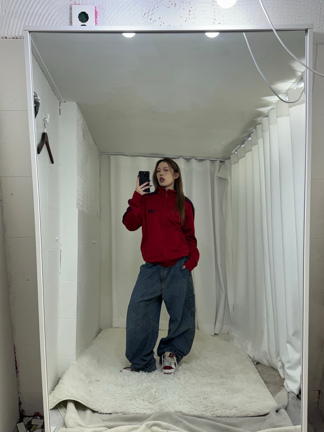 아디다스 와인레드 라인 트랙자켓 상품이미지2