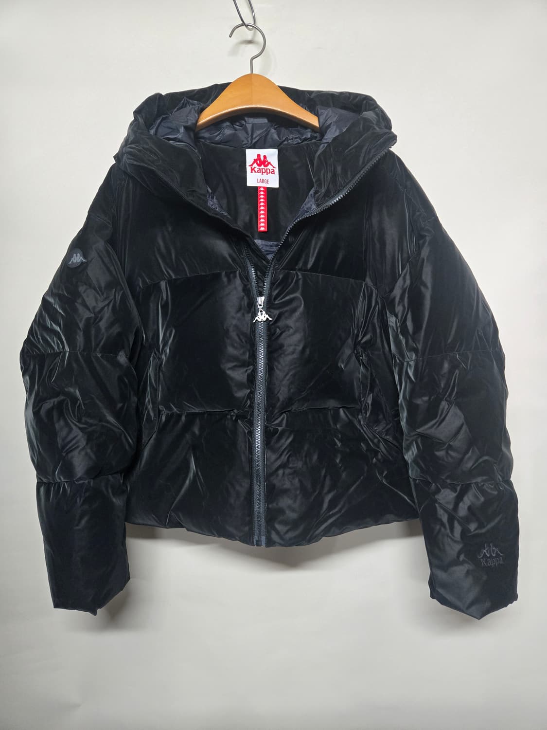 카파 여성 글로시 크롭 푸퍼 패딩 블랙 L 상품이미지2