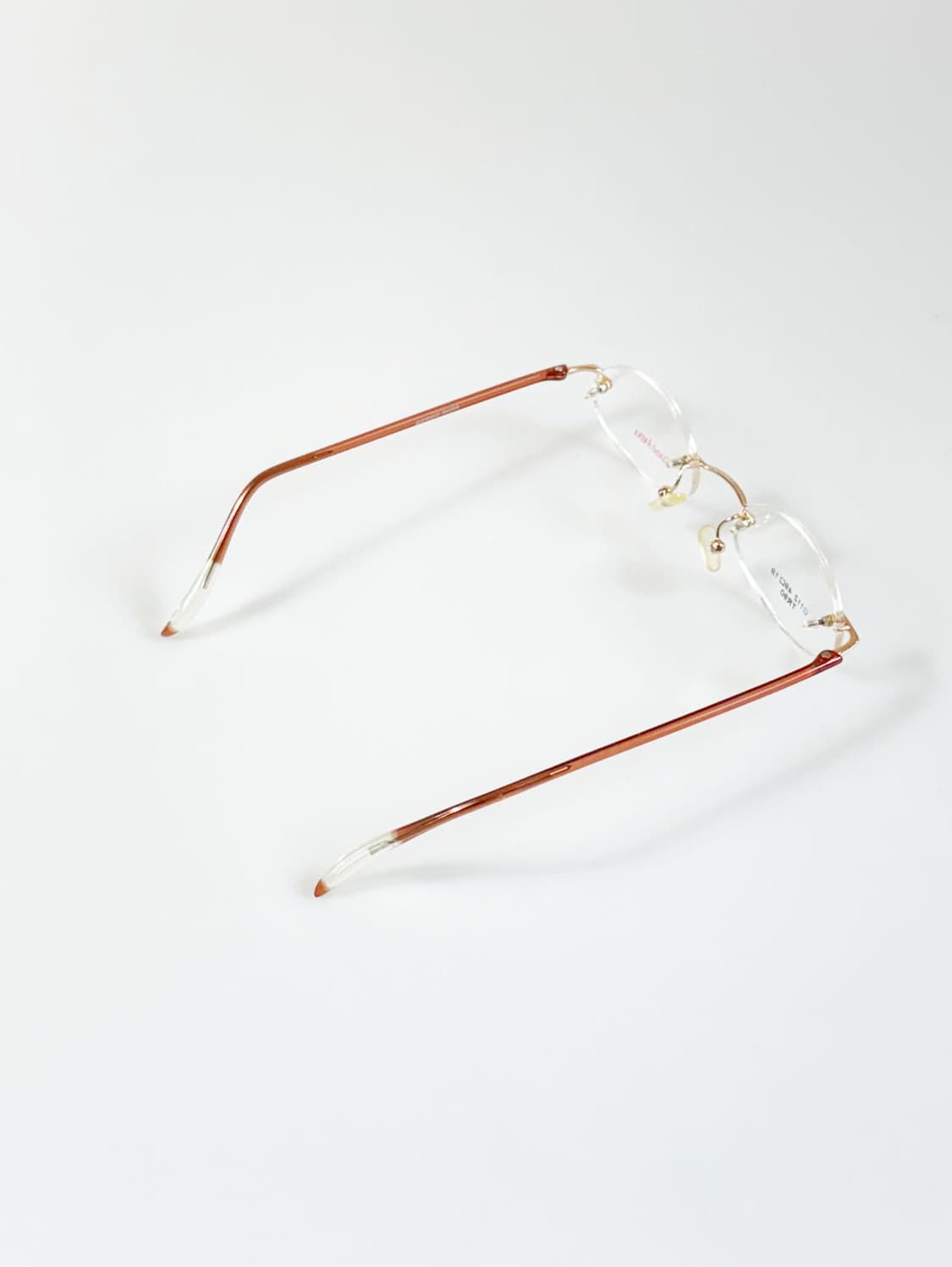 90s GIOGIO AMINA 무테 오벌 프레임 빈티지 안경 상품이미지4