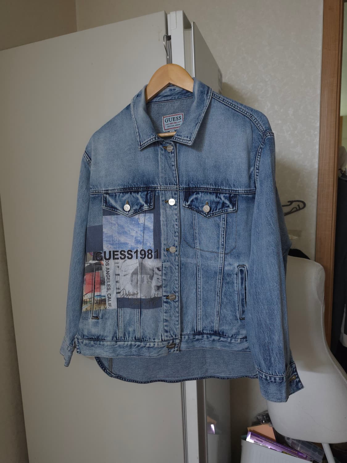 게스 데님 자켓 GUESS1981 프린팅 상품이미지1