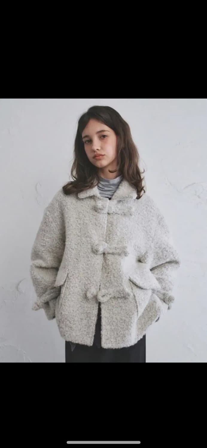 ORO 헤어리 부클 숏 코트 S 상품이미지3