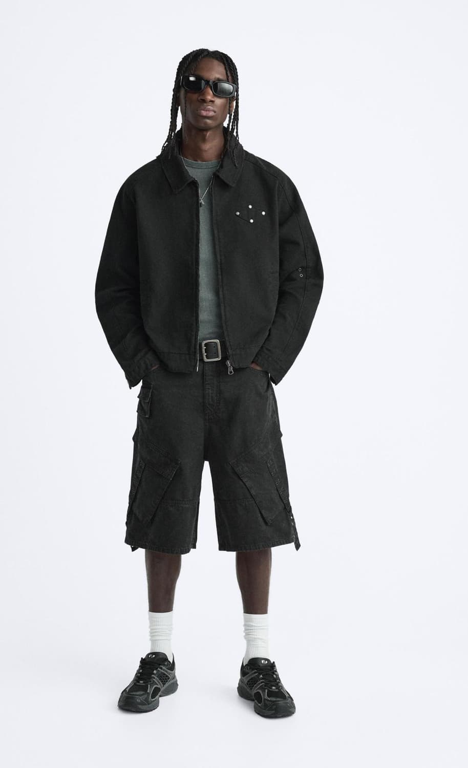 자라 스터드 디테일 재킷 4302/321 BLACK 상품이미지2