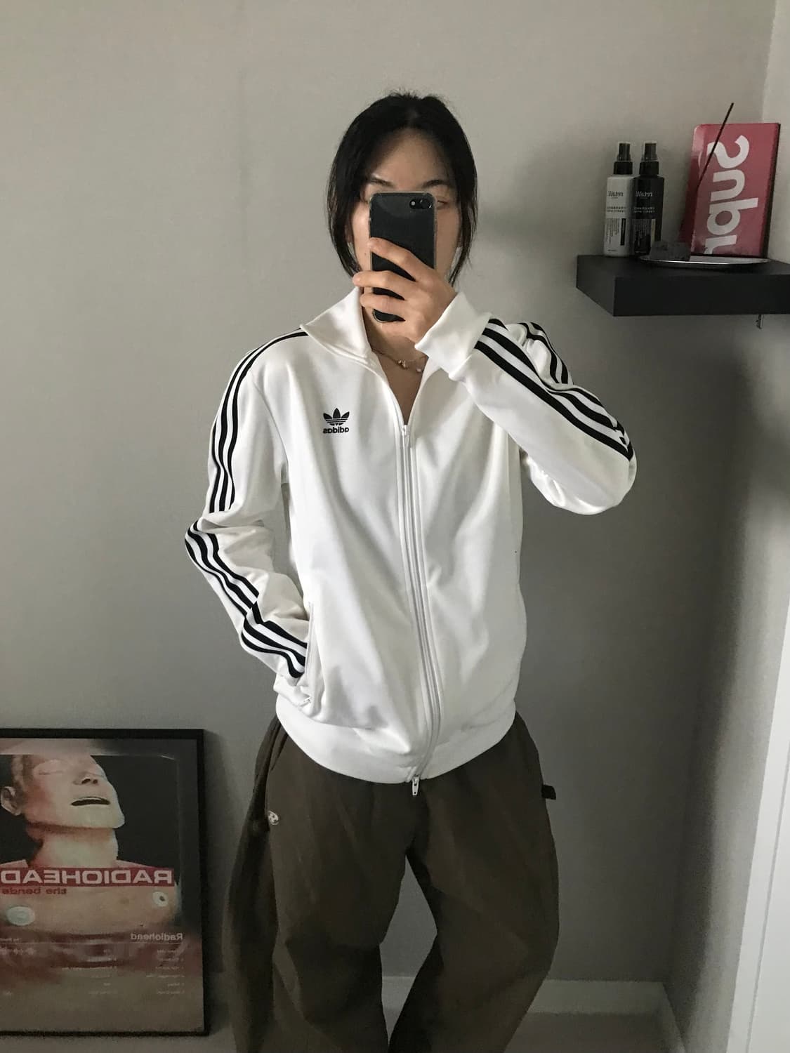 아디다스 오리지널스 베켄바우어 트랙탑 화이트 져지 상품이미지3