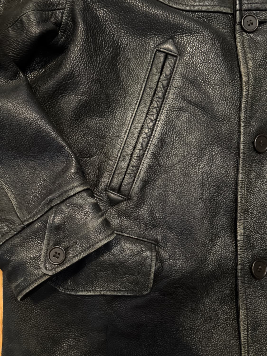 RRL 더블알엘 카우레더 카 코트 상품이미지5