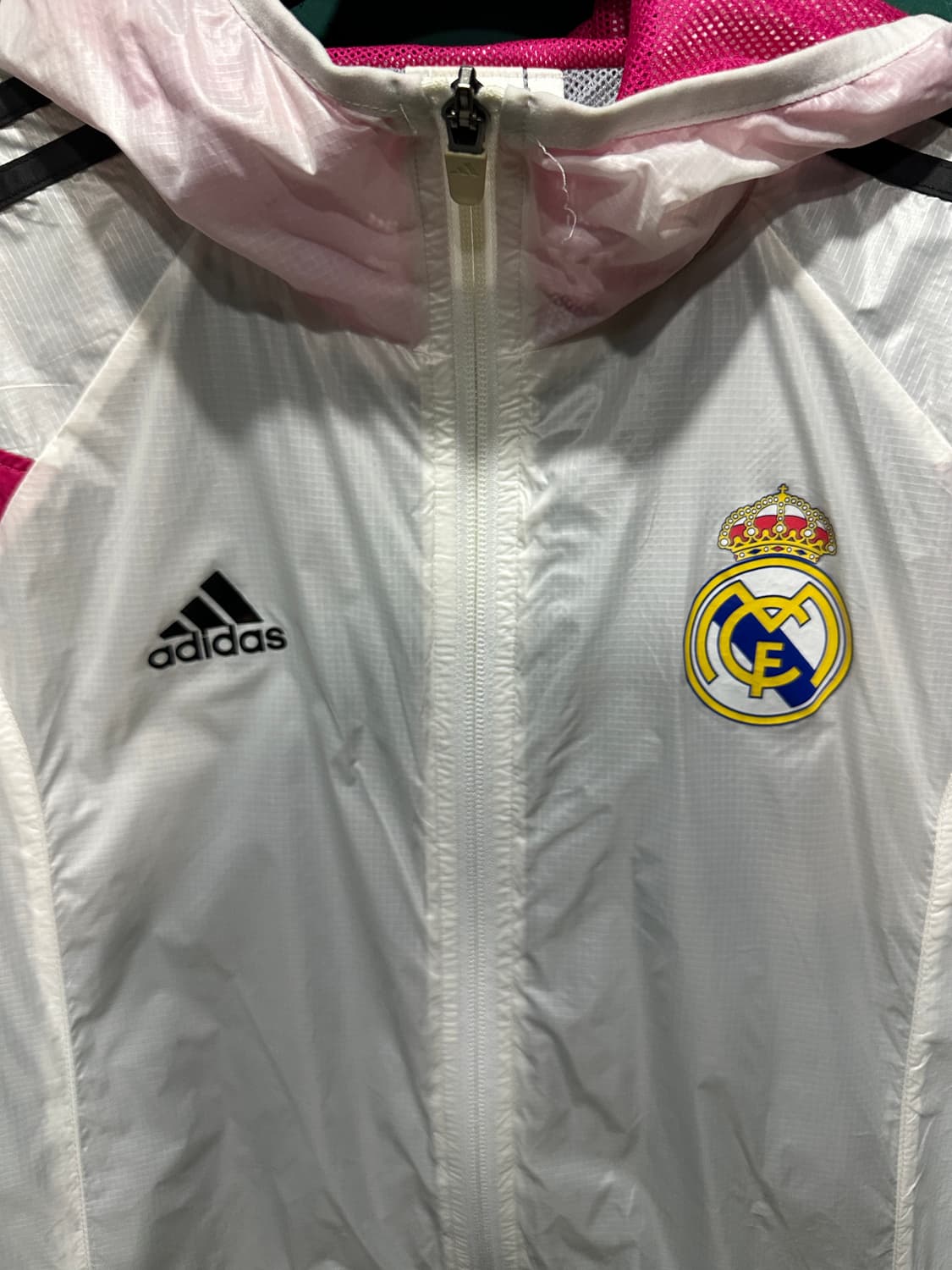 아디다스 레알마드리드 화이트 바람막이100 상품이미지3