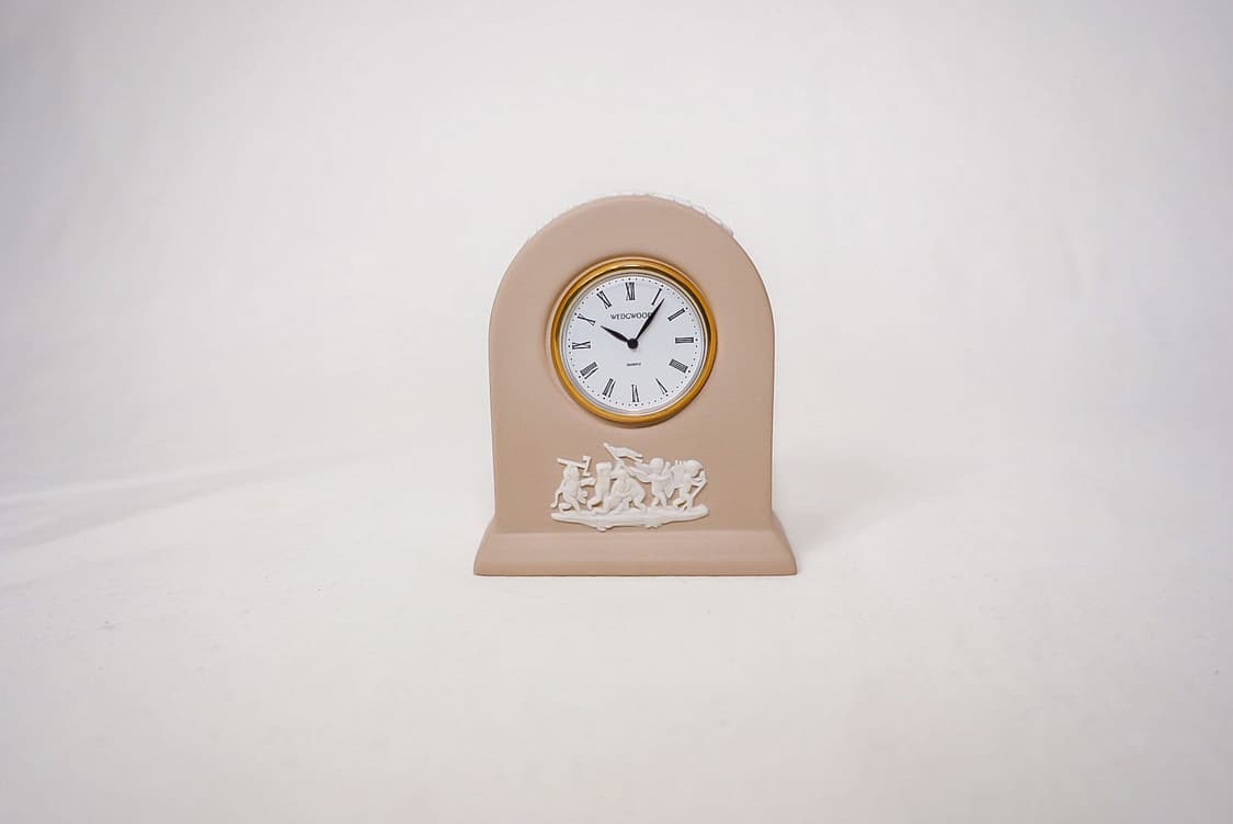 [영국빈티지] 웨지우드 제스퍼웨어 도자기 미니 탁상시계_ 베이지(레어) 상품이미지3