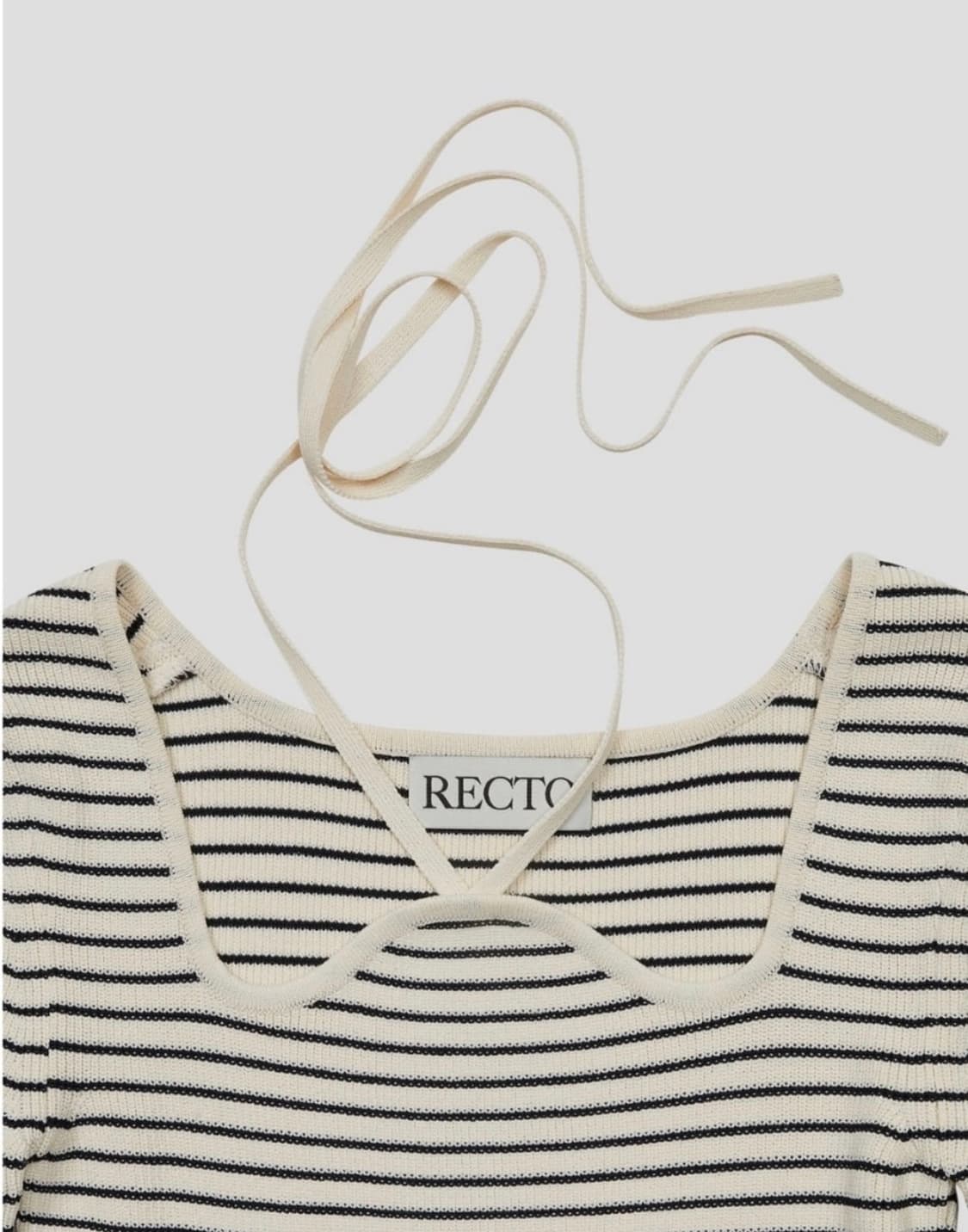 렉토 시그니처 넥 모나코 스트라이프 니트 S 상품이미지2