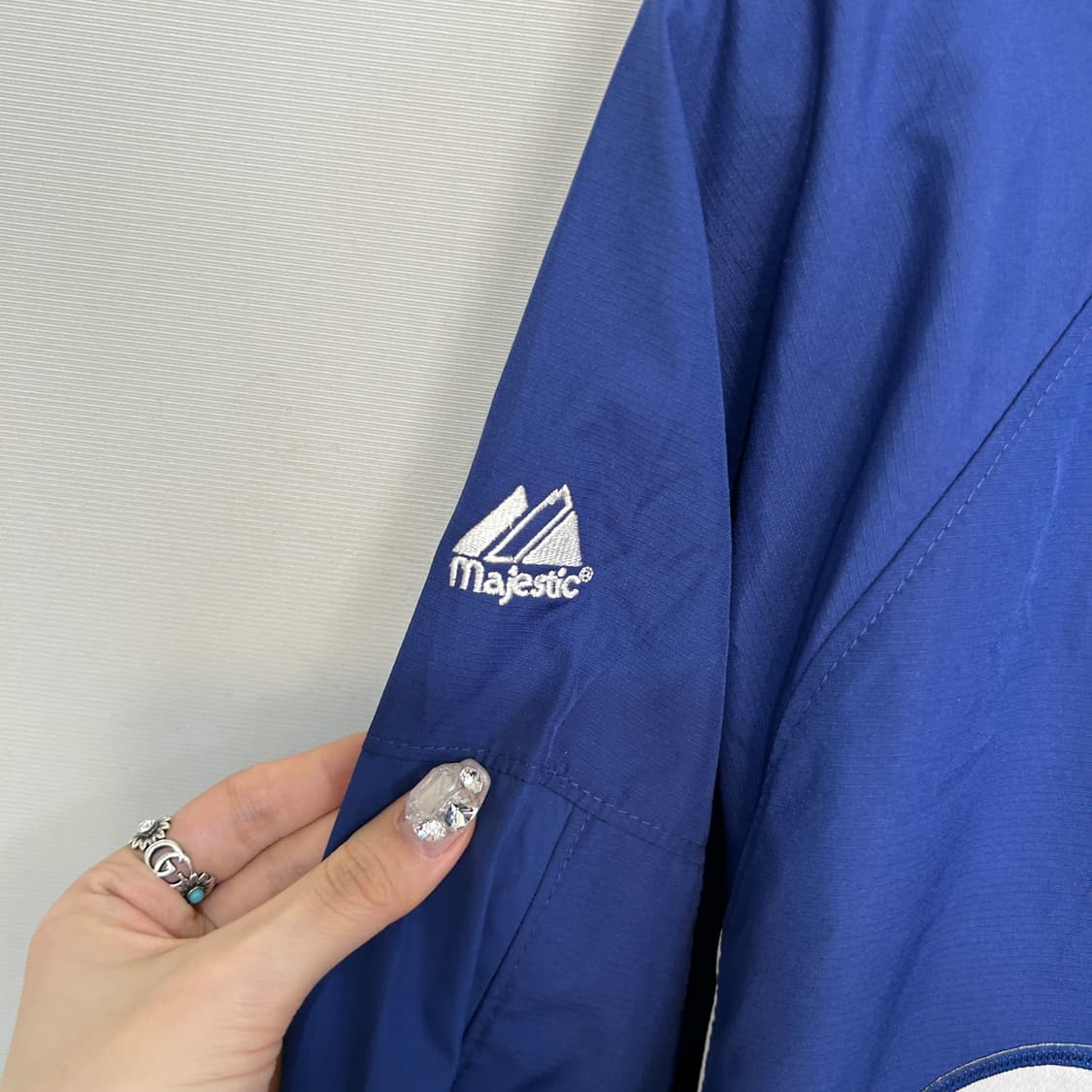 마제스틱 다저스 자켓 웜업 반집업 L  상품이미지2