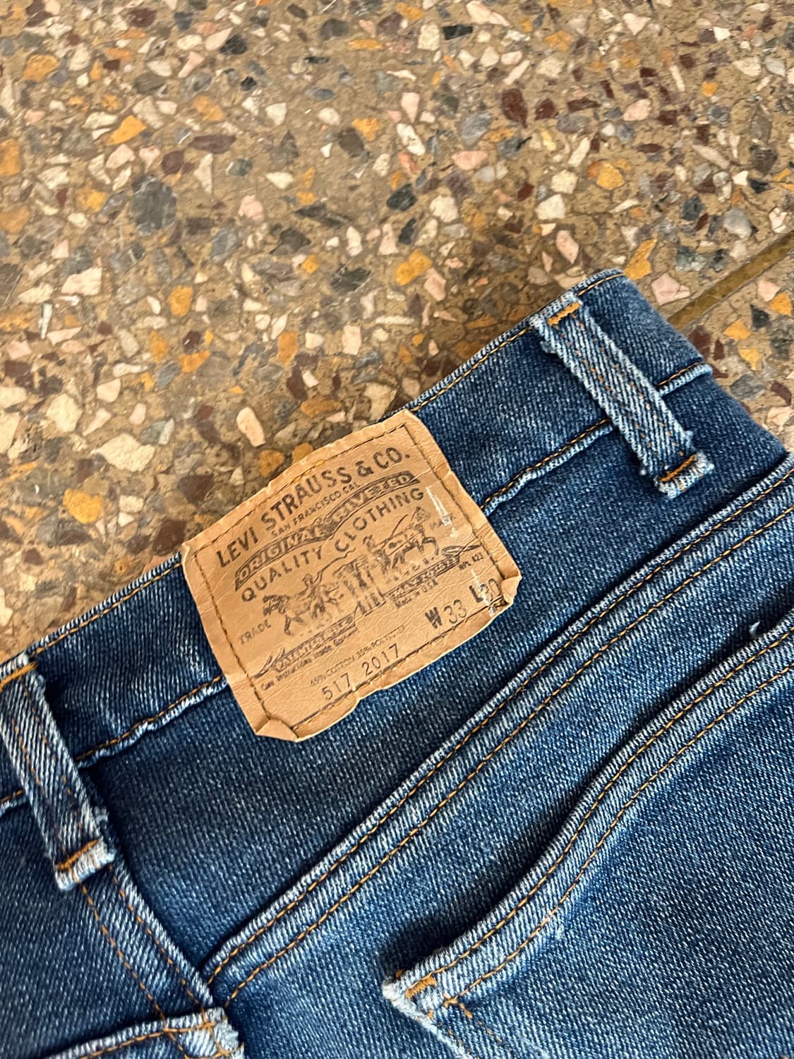 90s Usa Levi's 517 프린팅디스 데님팬츠 상품이미지5