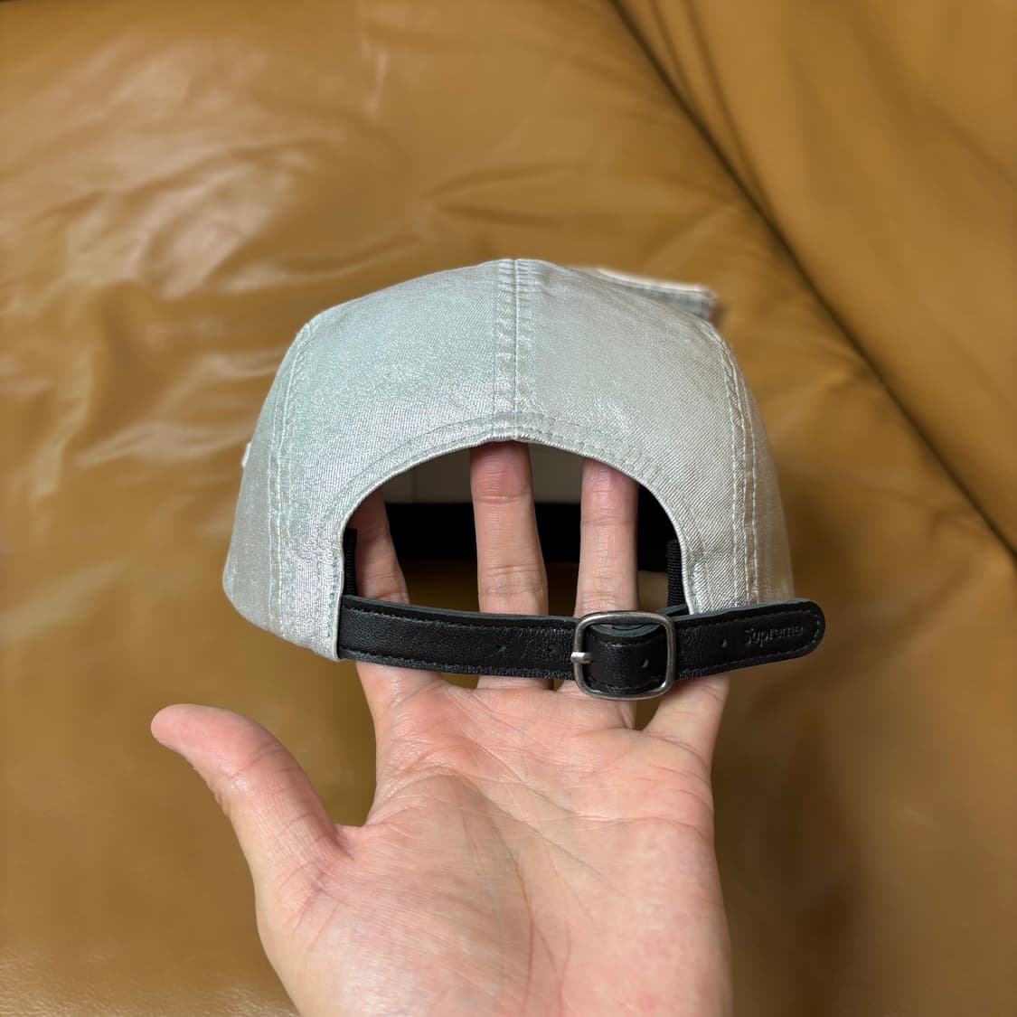 Supreme 슈프림 실버 캠프캡 모자 (Washed Silver) 상품이미지7