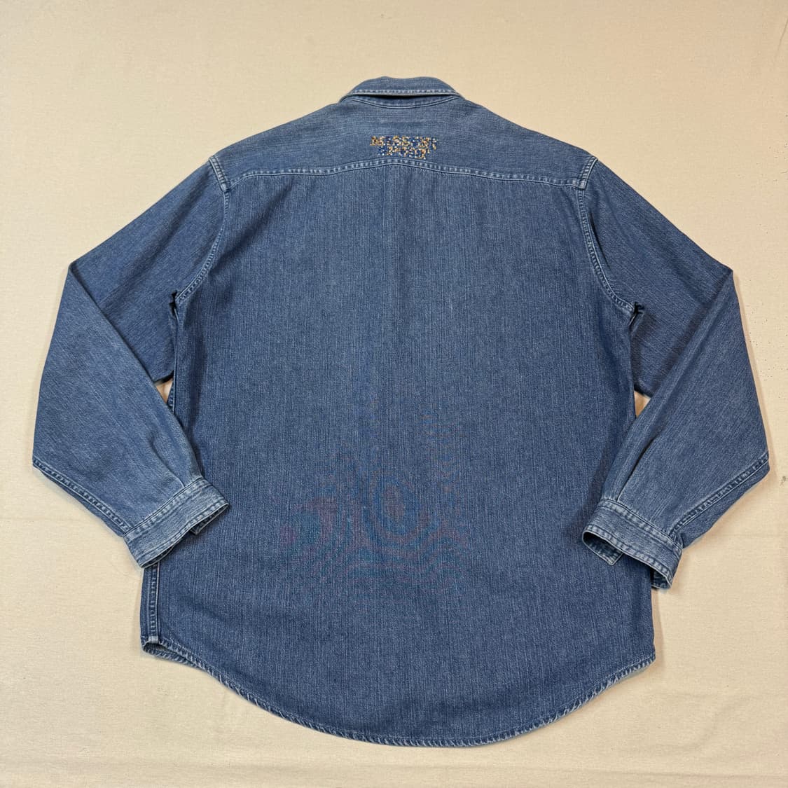 M) MISSONI 미쏘니 스포츠 자수로고 청 데님 셔츠 상품이미지6