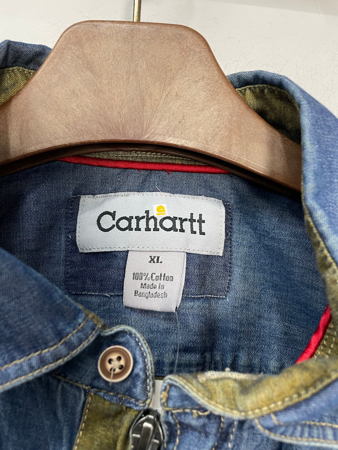 칼하트 커스텀 데님 크롭 셔츠 자켓 H1115 상품이미지6