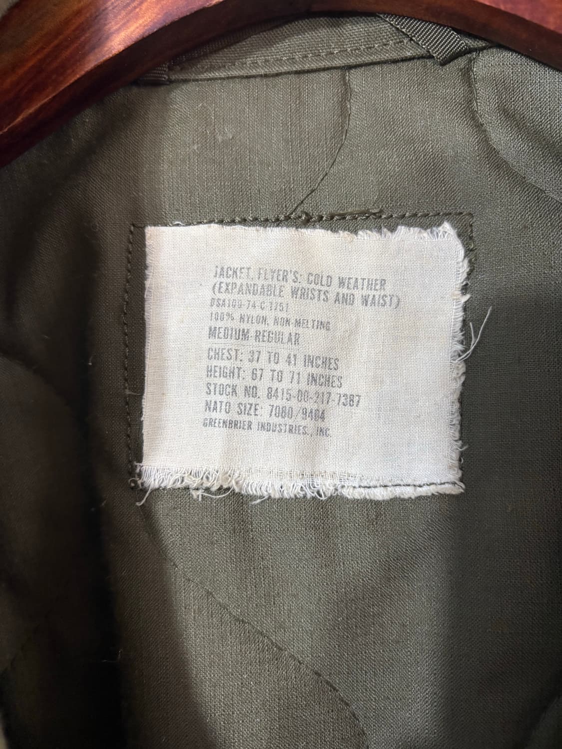 70‘s U.S Army Flyer’s Cold weather JK 상품이미지6