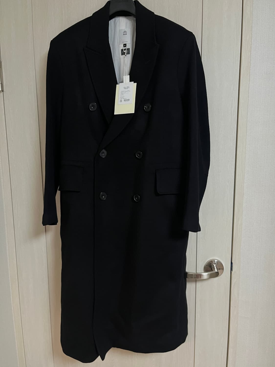 [2] 폴리테루 더블 브레스티드 코트 2.0 블랙 상품이미지1