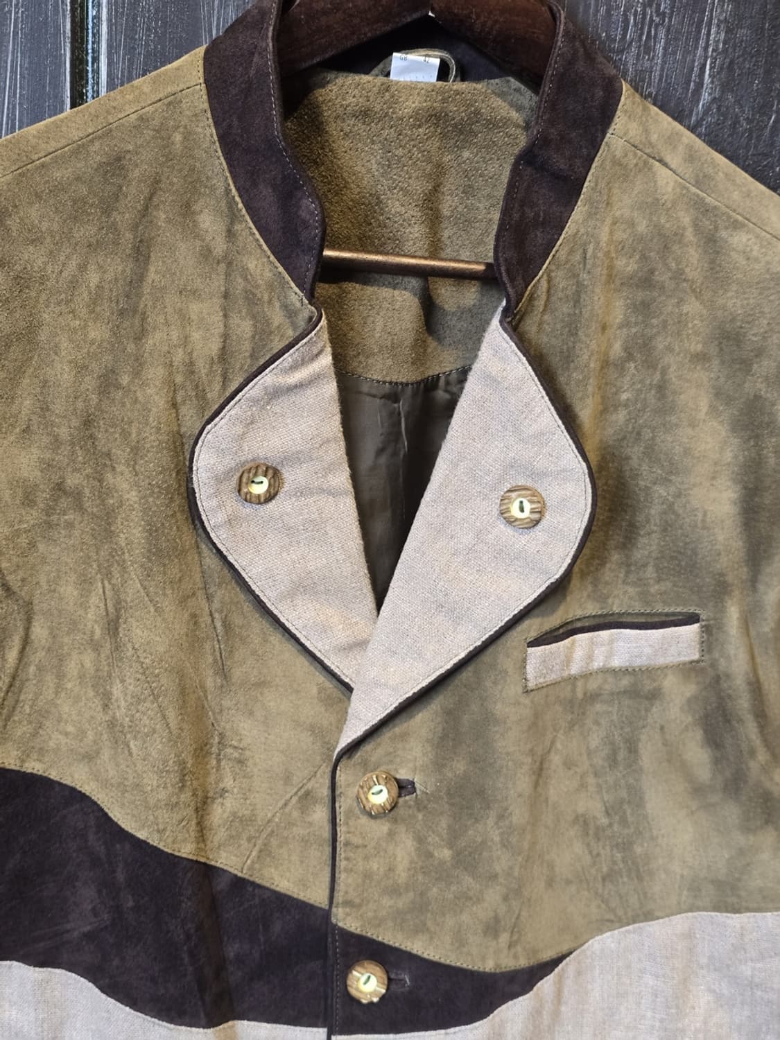 90s Genuine Leather Linen Vest 상품이미지3