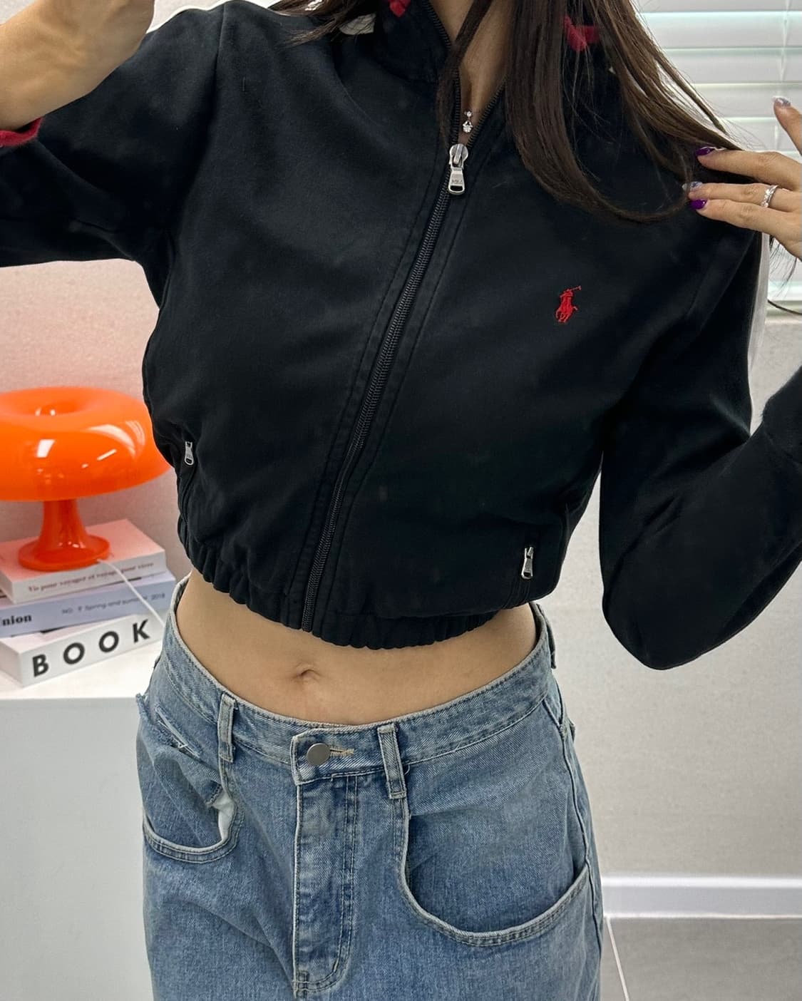 (WOMEN)폴로 크롭 져지-M747 상품이미지7