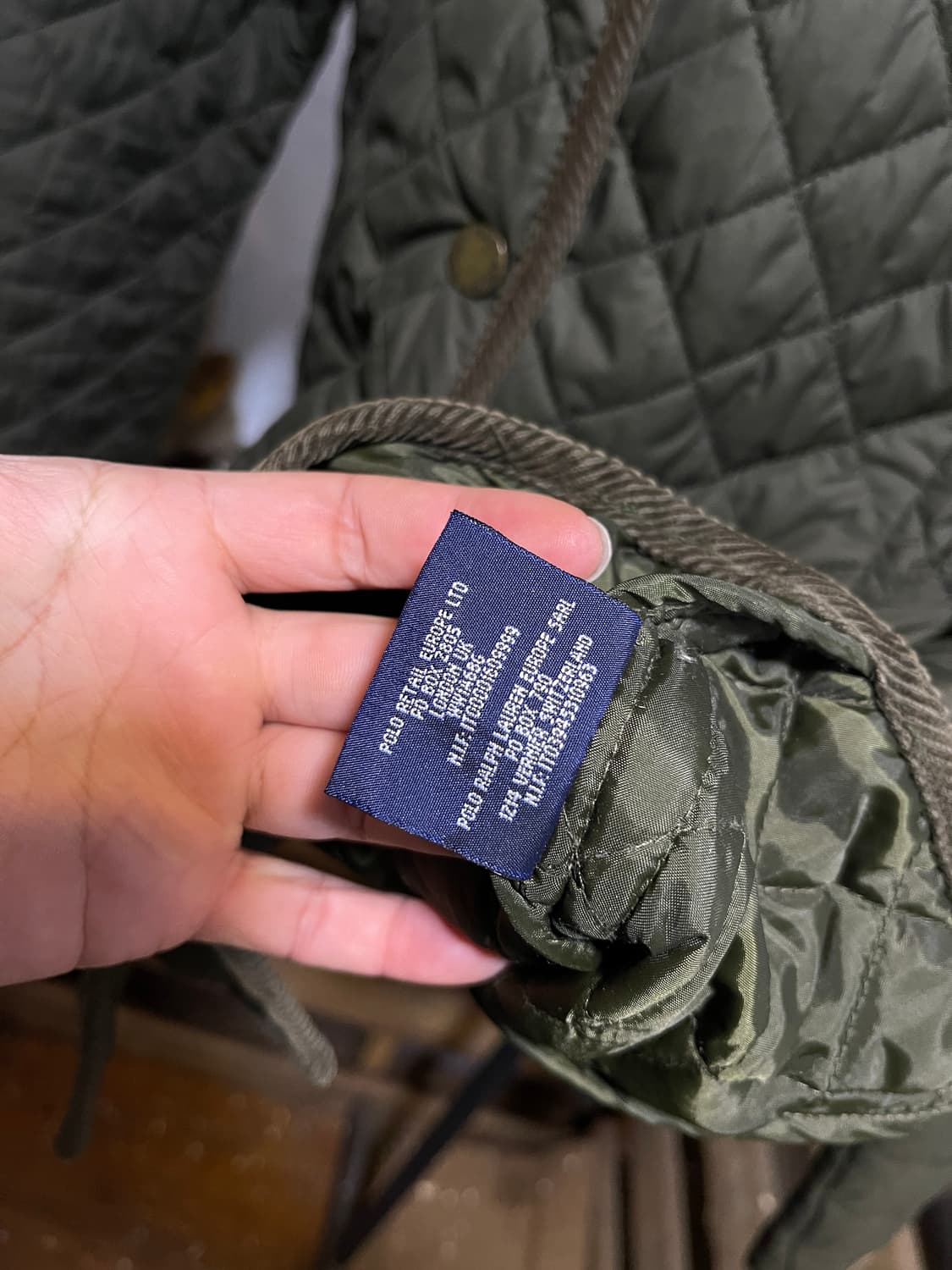 폴로 랄프로렌 딥 카키 퀄팅 자켓 상품이미지6