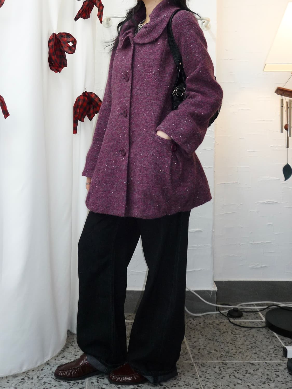 Vintage purple midi coat 상품이미지2