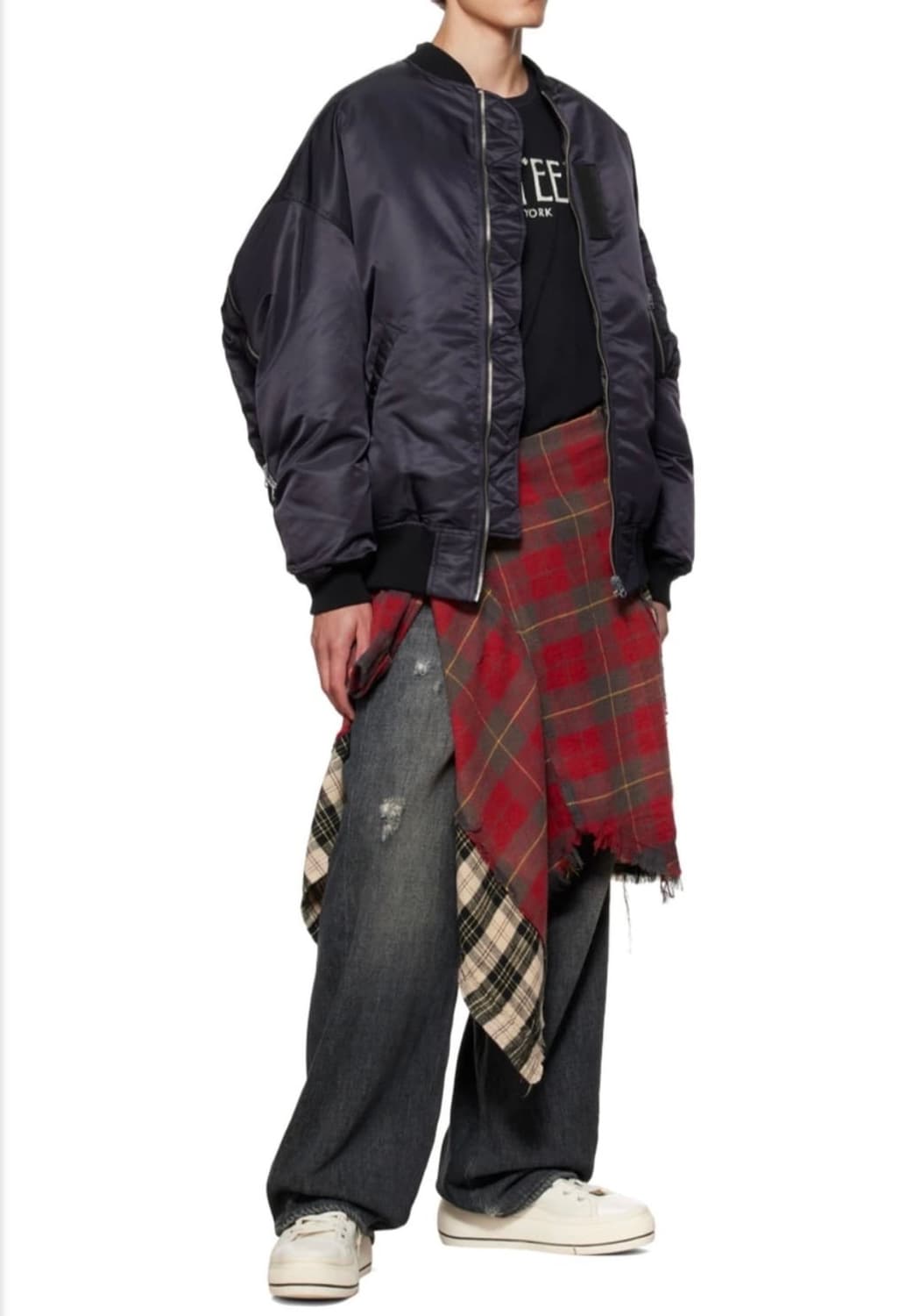 R13 zip out bomber black 알써틴 봄버자켓 상품이미지4