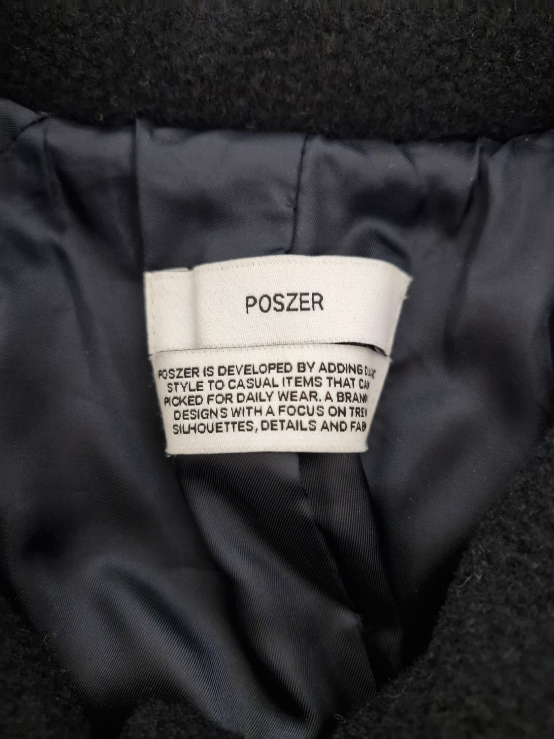 포져(POSZER)하프 울코트 네이비 상품이미지8