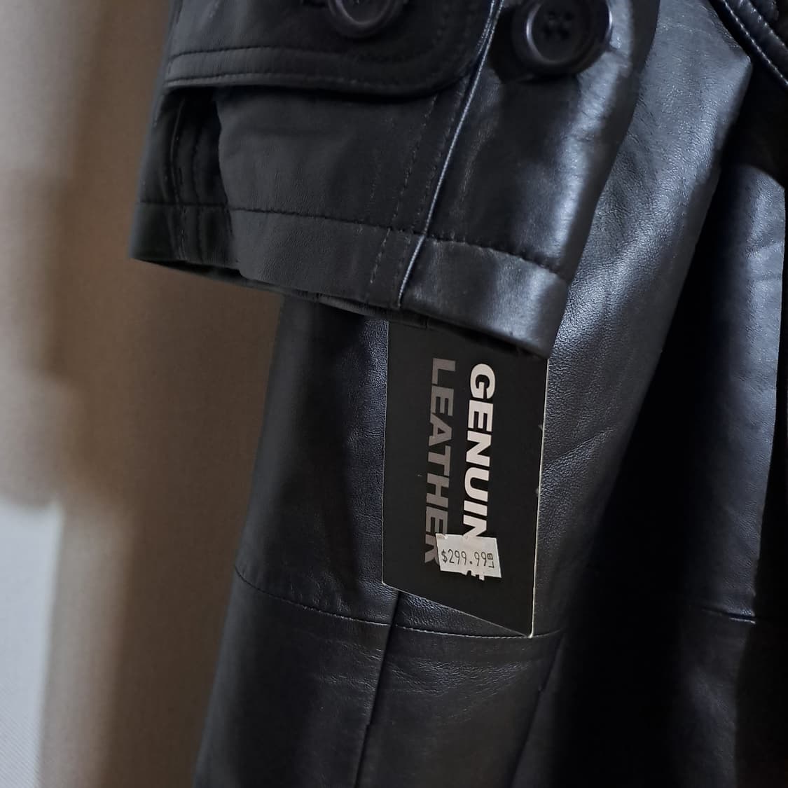 (새제품) 양가죽 더블버튼 트렌치코트 115 B30 상품이미지6