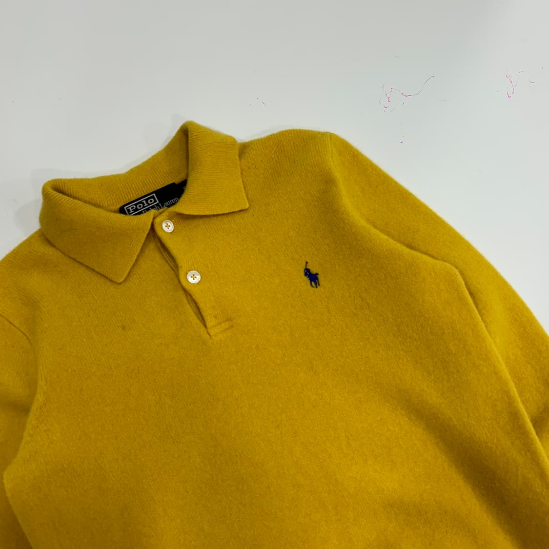 Polo 폴로 블루포니 옐로우 카라 니트 상품이미지4