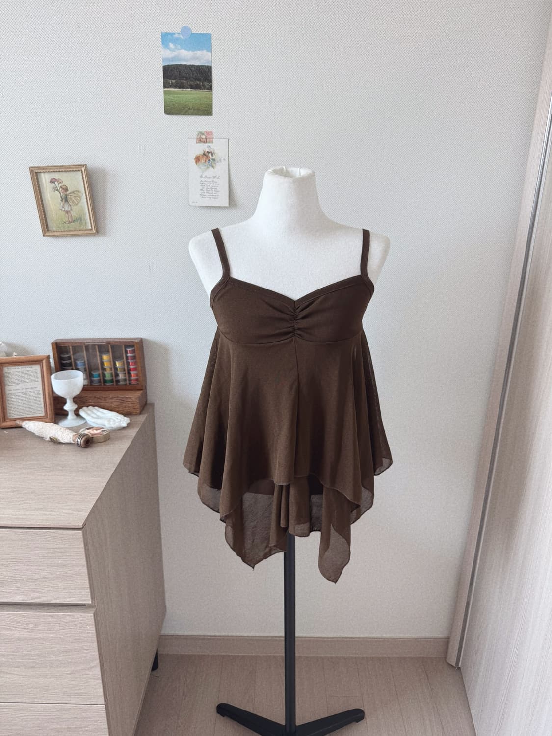 브라운 대장 슬리브리스 / 나시블라우스 상품이미지1