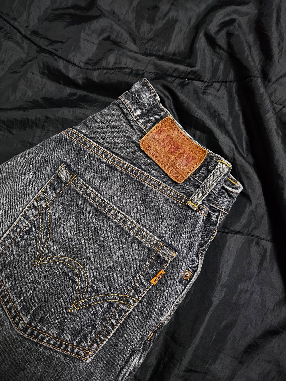 에드윈 505z 일본판 셀비지 블랙 데님 상품이미지8