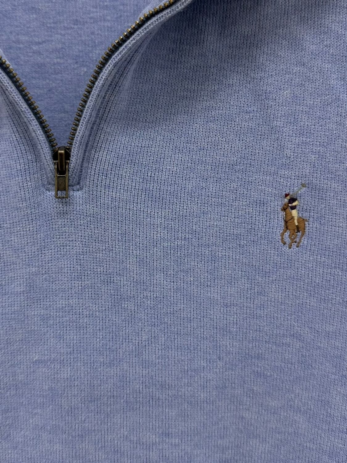 폴로 QR신형 반집업 니트 스카이블루 (M) 상품이미지4