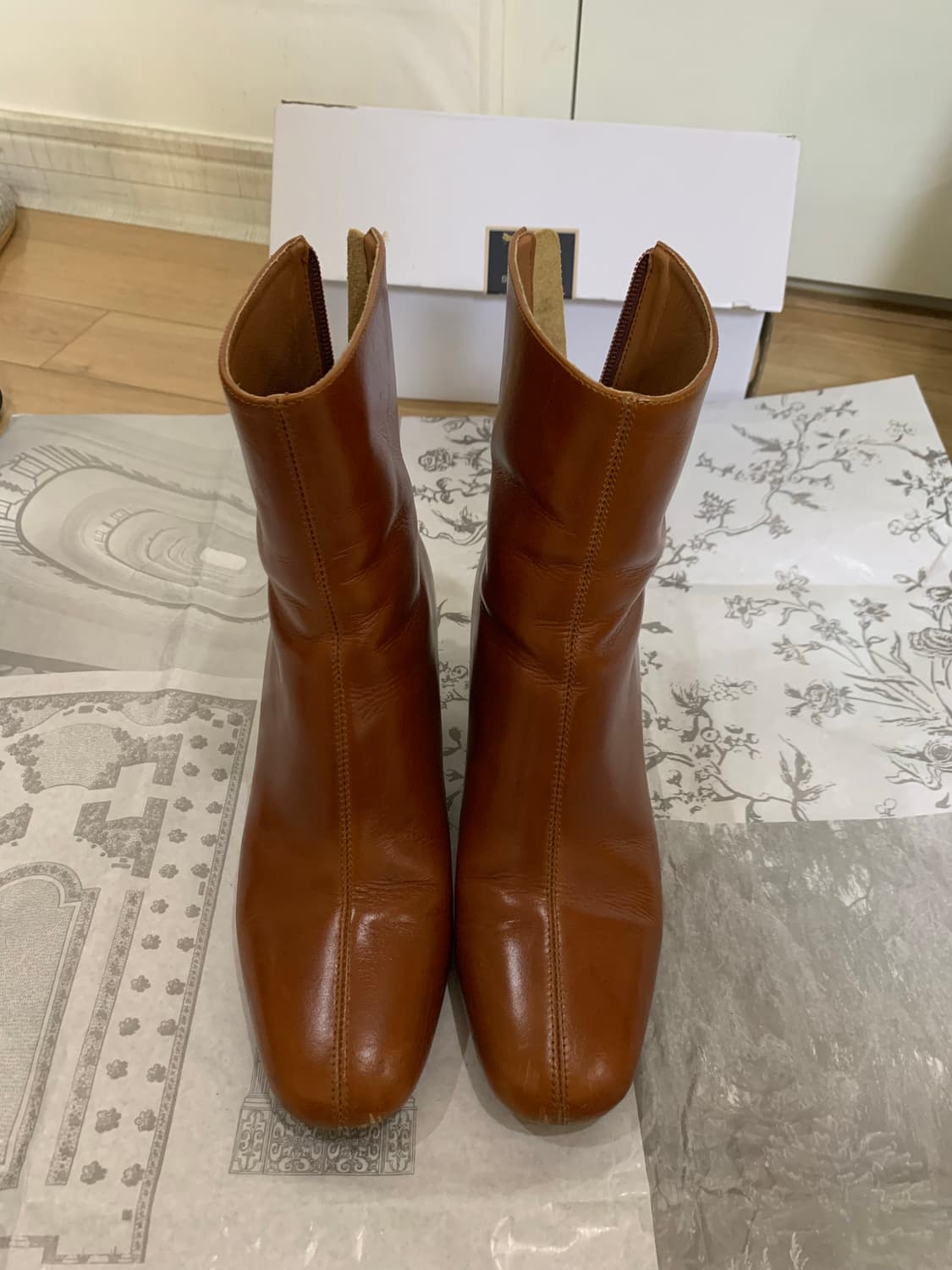 마뗑킴 브라운 앵클부츠 상품이미지1