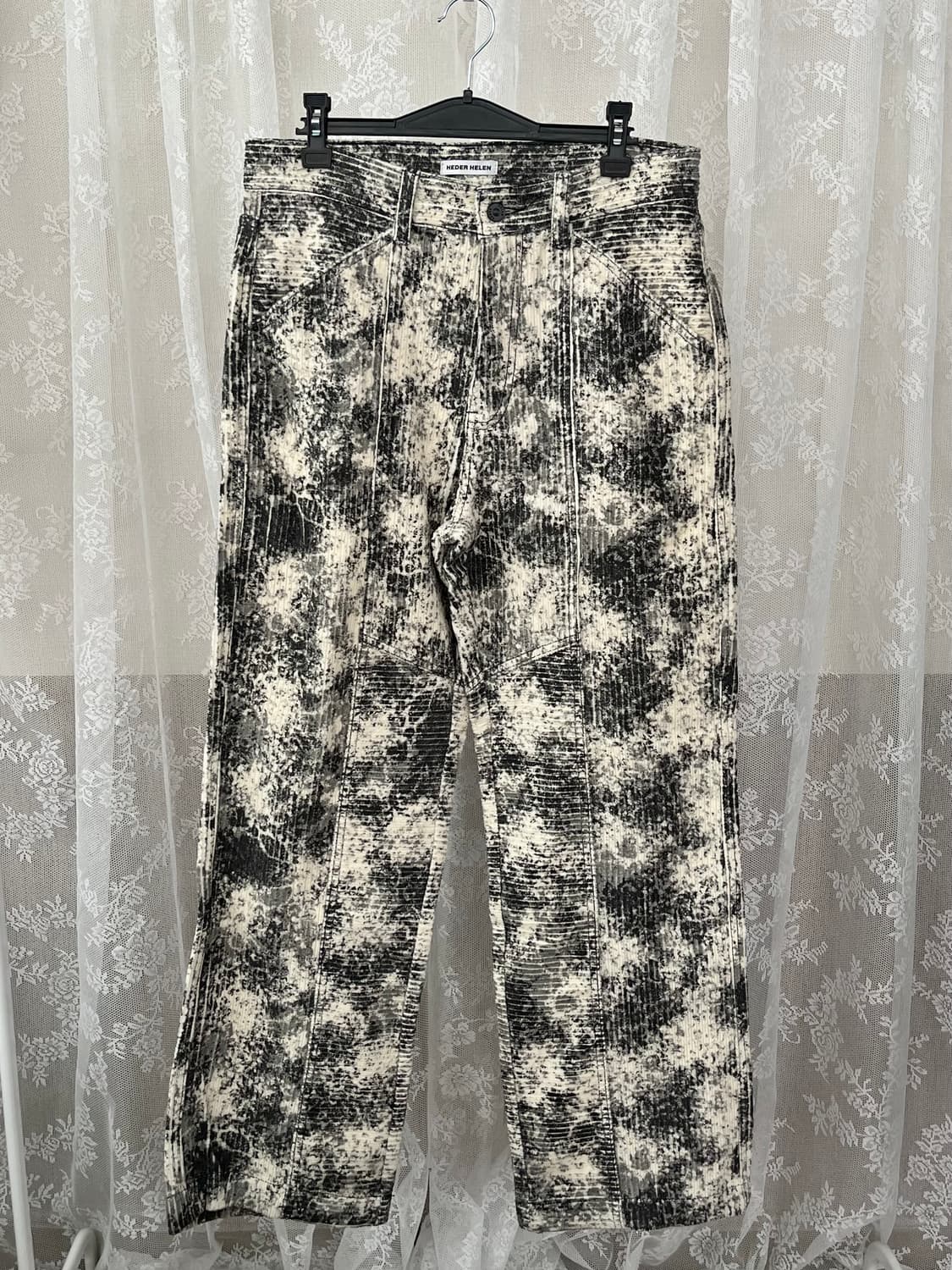 48) 헤더헬렌 코듀로이 타이다이 팬츠 아이보리 상품이미지1