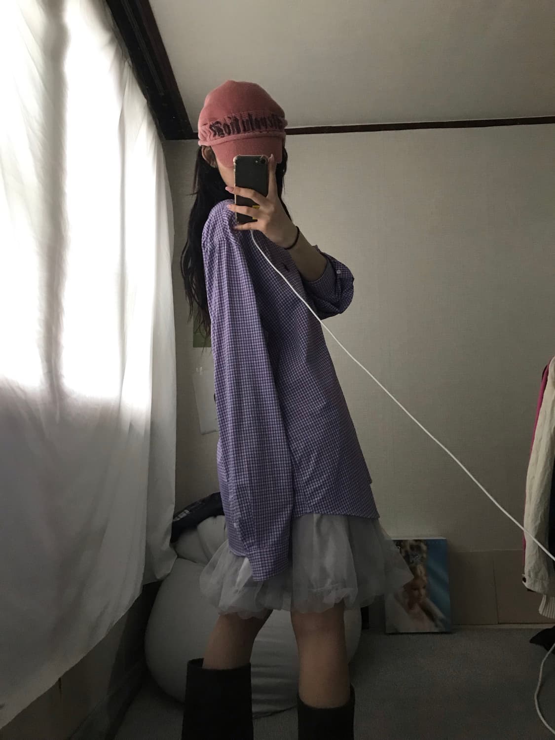 폴로 퍼플 체크셔츠 상품이미지6