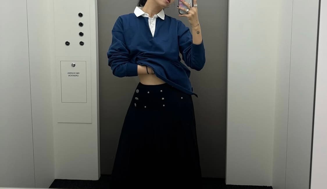 Dared 데어드 metal long pleated skirt 상품이미지7