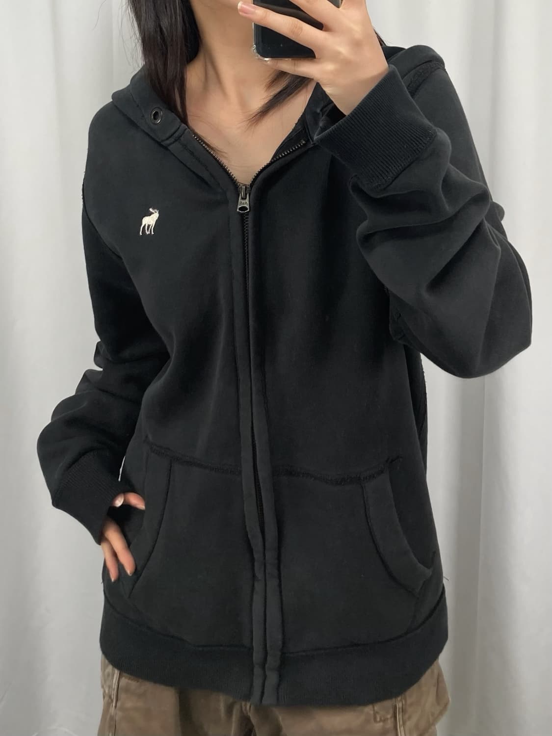 아베크롬비 블랙 후드집업 상품이미지1