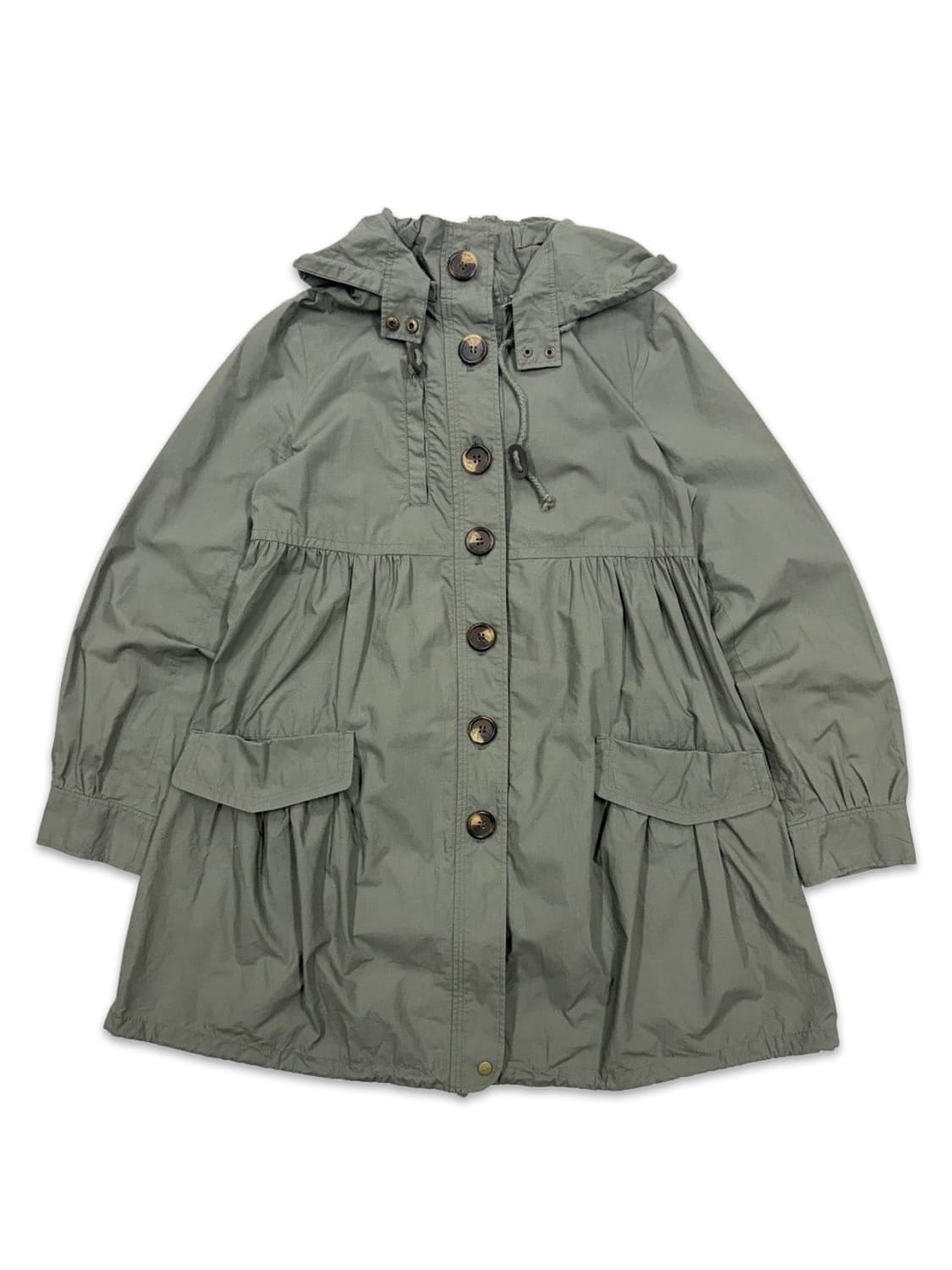 빈티지 mysty woman 카키 프릴 후드 야상 상품이미지1