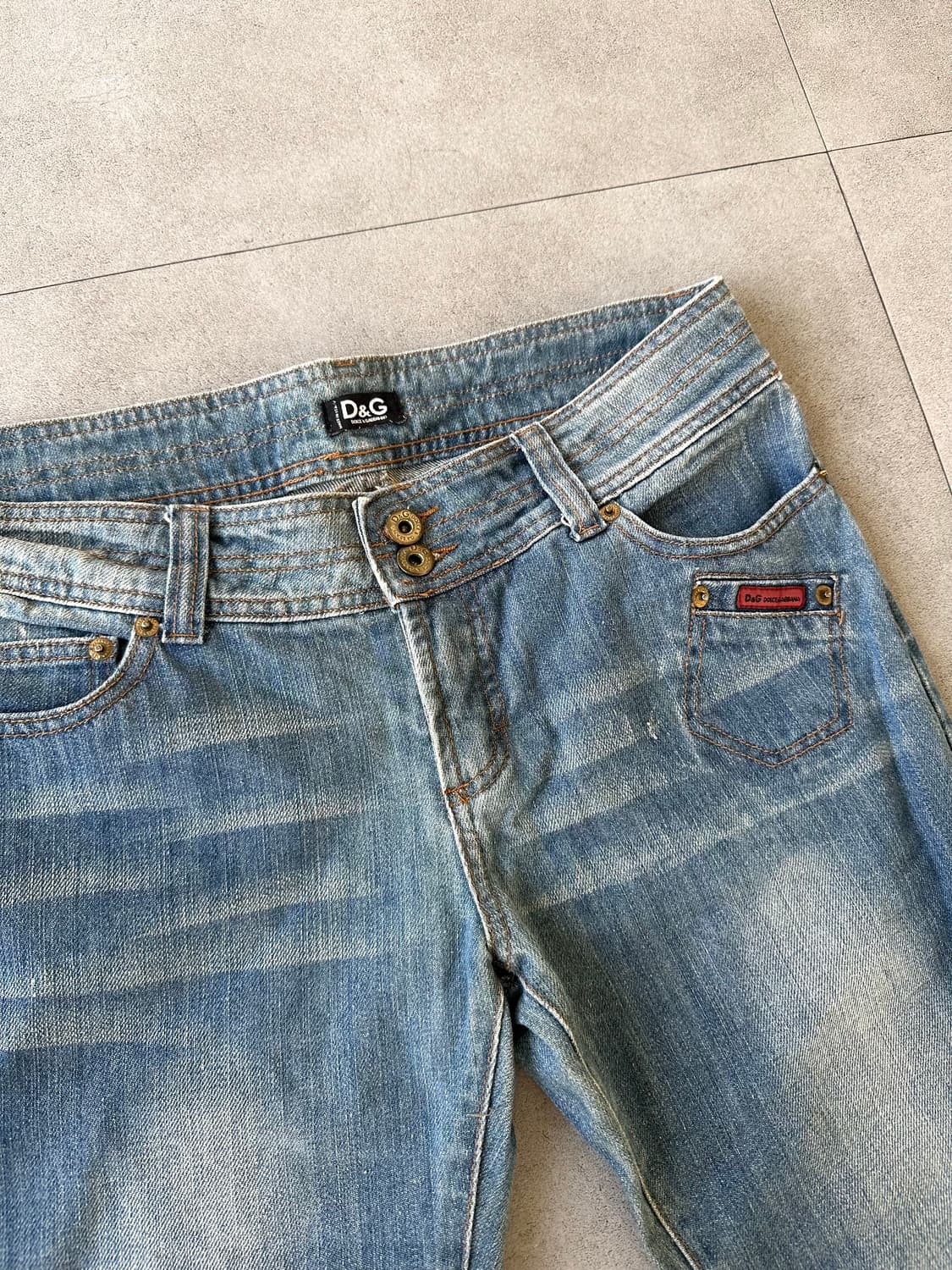 돌체앤가바나 2000s 워싱 부츠컷 플레어진 상품이미지5