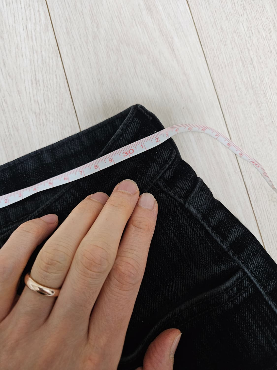 블랙 벨벳 부츠컷데님 스몰 상품이미지2