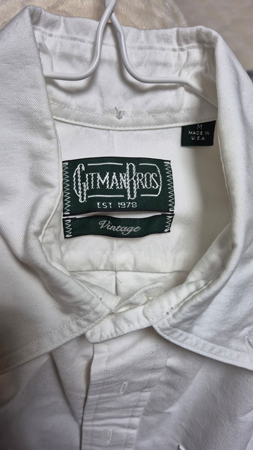 짓먼 빈티지 옥스포드 버튼다운 셔츠 화이트 100사이즈 상품이미지4