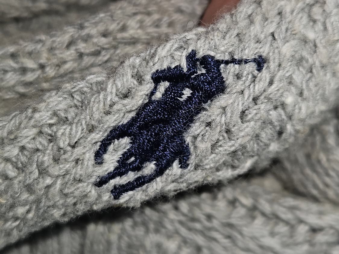 90s 폴로 랄프로렌 브이넥 베스트 케이블니트 조끼 M 상품이미지4