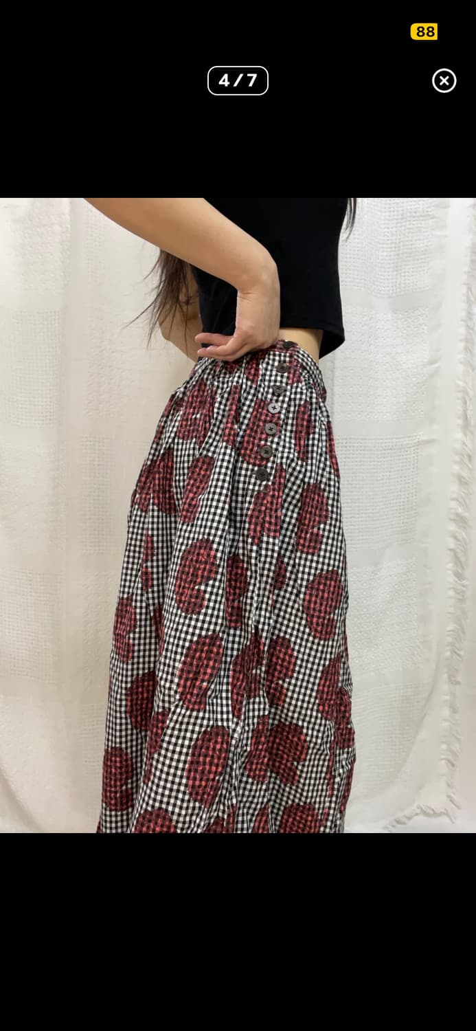 캐피탈 kapital 버튼 롱스커트 상품이미지4