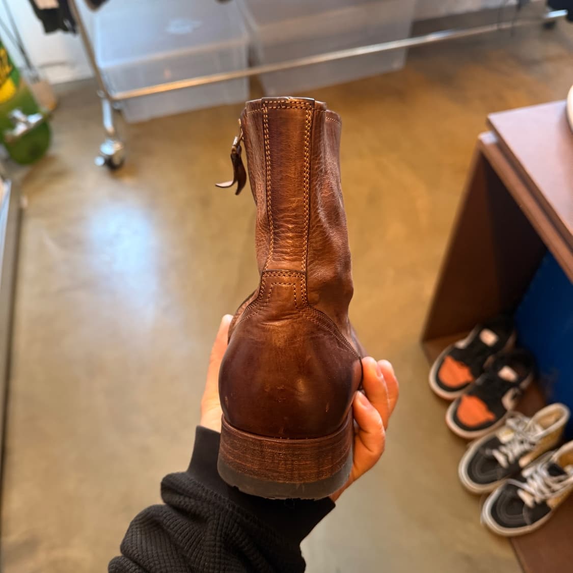N.D.C 핸드메이드 집업 레더어퍼 웨스턴부츠 UK8 270 상품이미지5