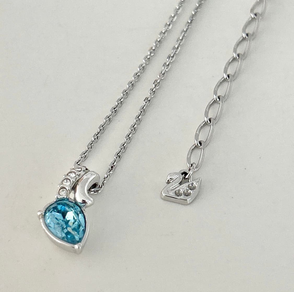 스와로브스키 정품 크리스탈 아쿠아 블루 목걸이 박스 및 태그 포함 상품이미지10