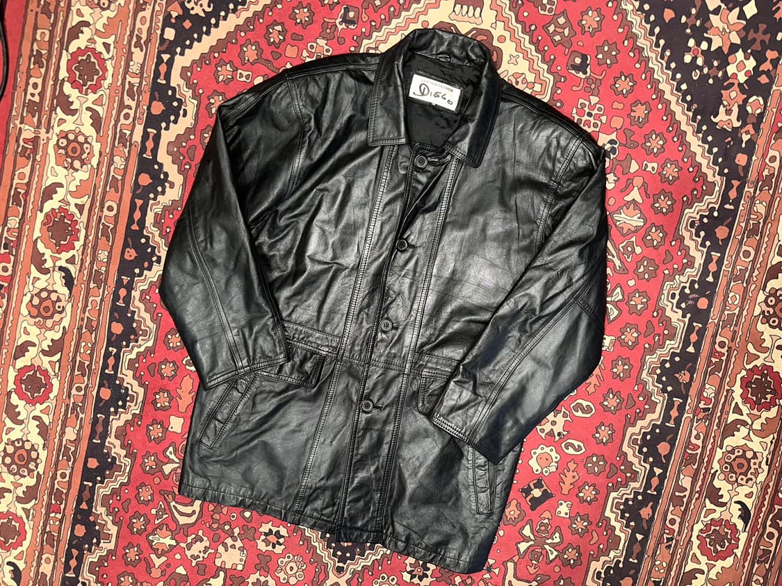 ( XL ) 가죽코트 가죽카코트 가죽자켓 빈티지가죽 가죽하프 상품이미지1