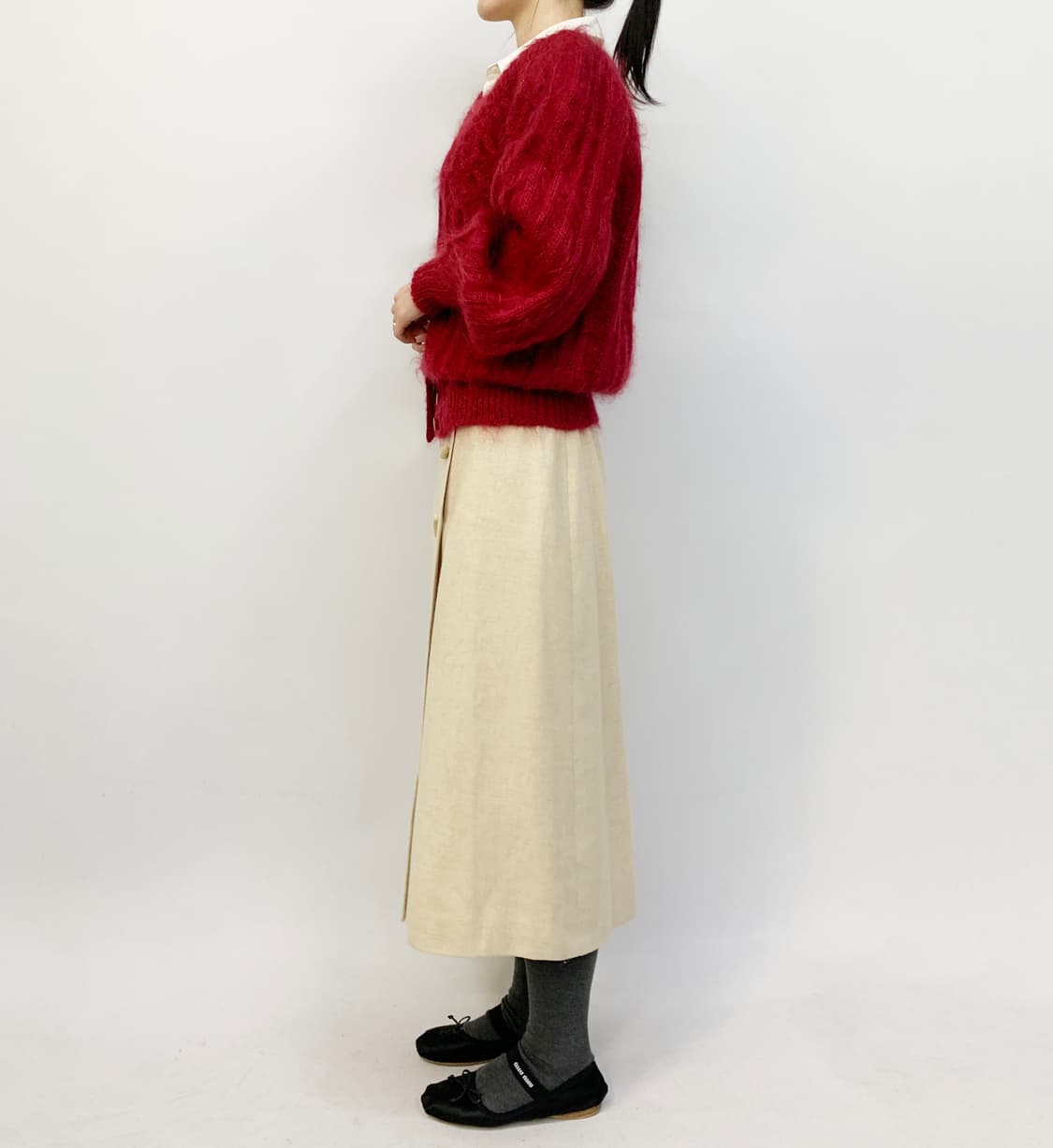  90's GEORGES MEMMI PARIS 모헤어 니트 가디건 상품이미지3