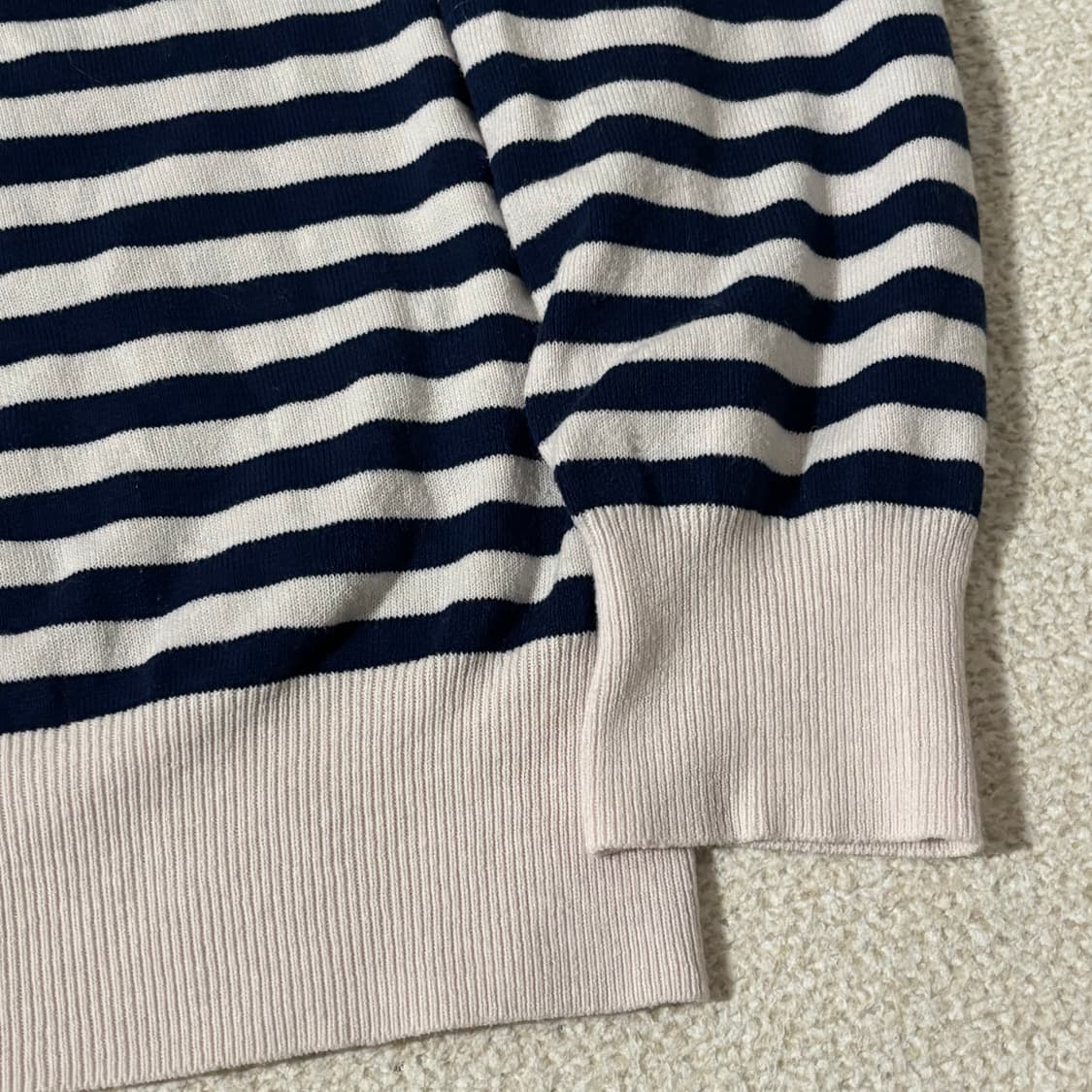 일본빈티지 네이비 스트라이프 레이스포인트 가디건 상품이미지6