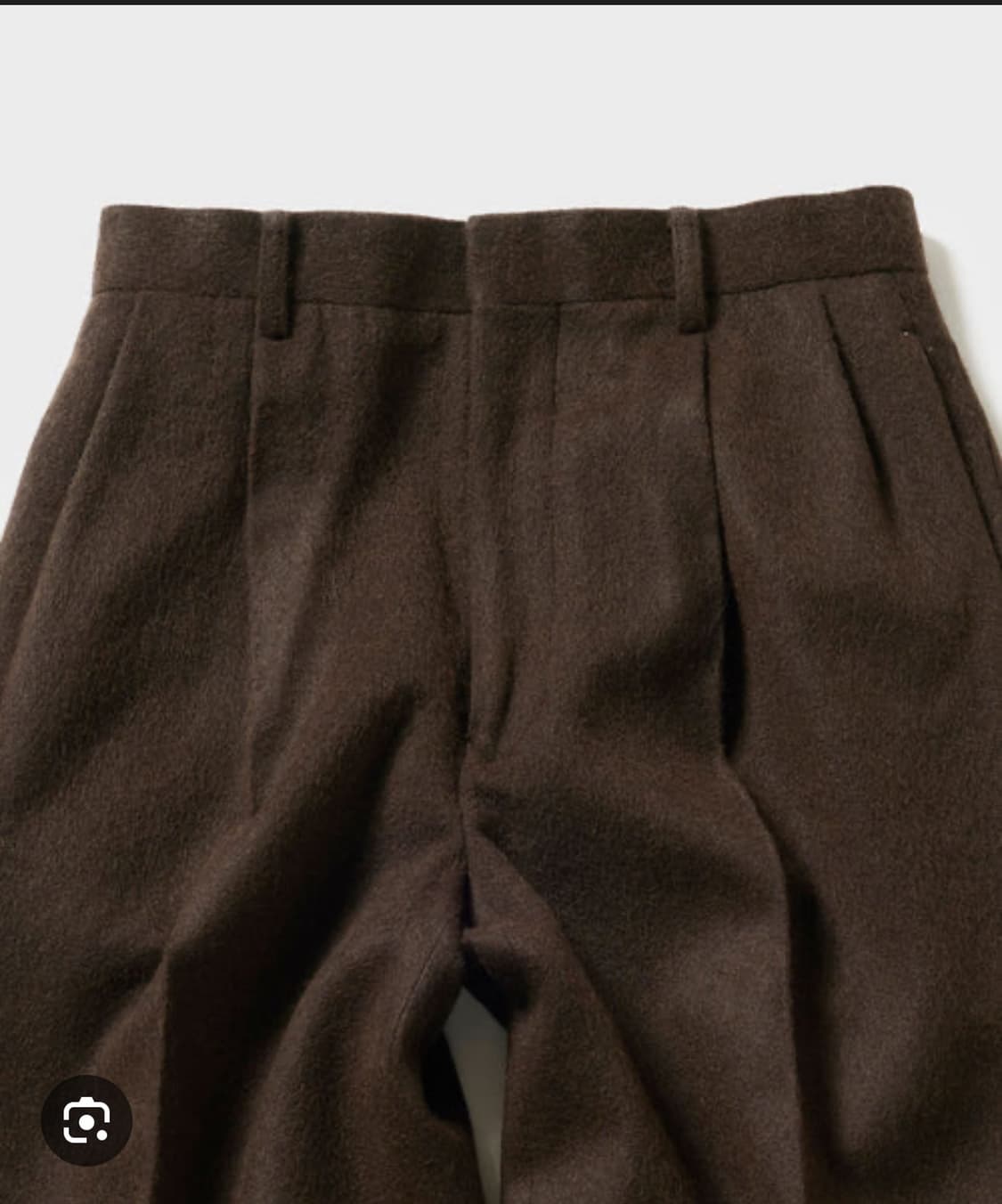 Auralee 25FW 베이비 카멜 플라넬 투턱 슬랙스 상품이미지3